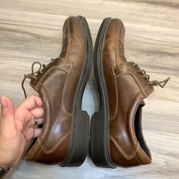 Ecco Helsinki Men’s Brown Leather Lace Up Shoes EUR 46 US 12-12.5 Retail $150 main image 6